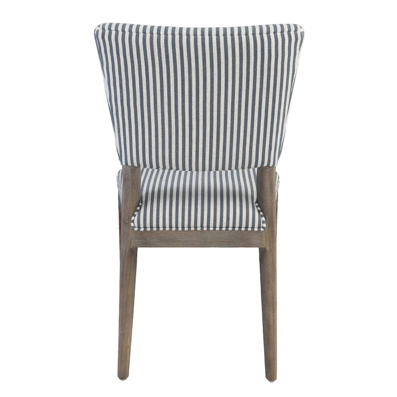 Sedia da pranzo imbottita Sabbia/Beige e a righe Blu/Grigio, set da 2