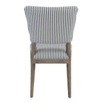 Sedia da pranzo imbottita Sabbia/Beige e a righe Blu/Grigio, set da 2