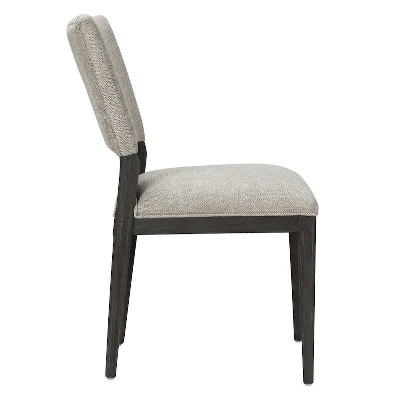 Sedia da pranzo imbottita Sabbia/Beige e a righe Blu/Grigio, set da 2