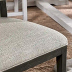 Sedia da pranzo imbottita Sabbia/Beige e a righe Blu/Grigio, set da 2