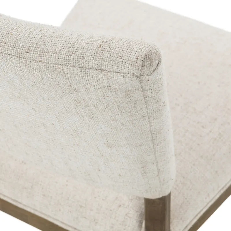 Sedia da pranzo imbottita Sabbia/Beige e a righe Blu/Grigio, set da 2