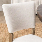 Sedia da pranzo imbottita Sabbia/Beige e a righe Blu/Grigio, set da 2