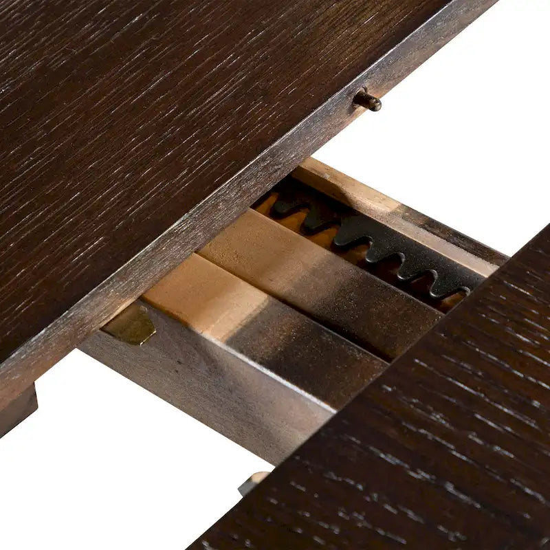 Tavolo da pranzo allungabile in rovere bianco/espresso, 6-8 posti