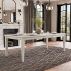 Tavolo da pranzo allungabile in rovere bianco/espresso, 6-8 posti