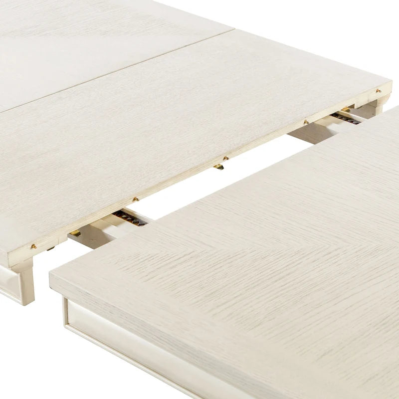 Tavolo da pranzo allungabile in rovere bianco/espresso, 6-8 posti